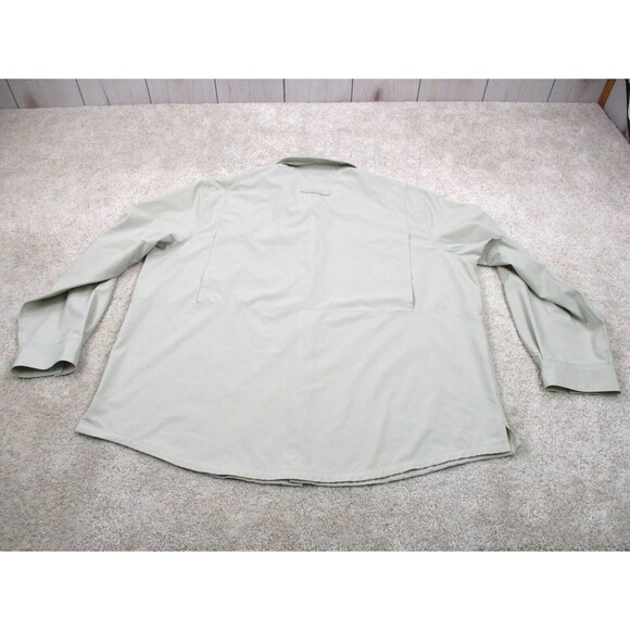 Cabelas Shirt Mens 2XL XXL Beige Guidewear UPF 30 Fishing Outdoors Button Up * - Picture 9 of 13